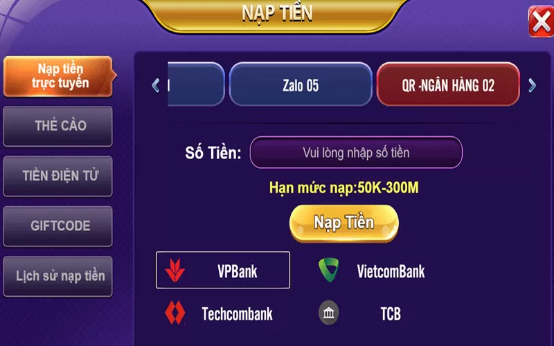 nạp tiền 123win